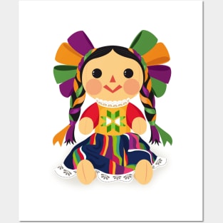 Mexican Doll, María. Mexican Otomi Doll. Traditional Mexican Rag Doll Posters and Art